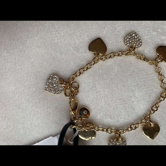 J.Crew - Crystal and gold hearts charm bracelet - Picture 2 of 8